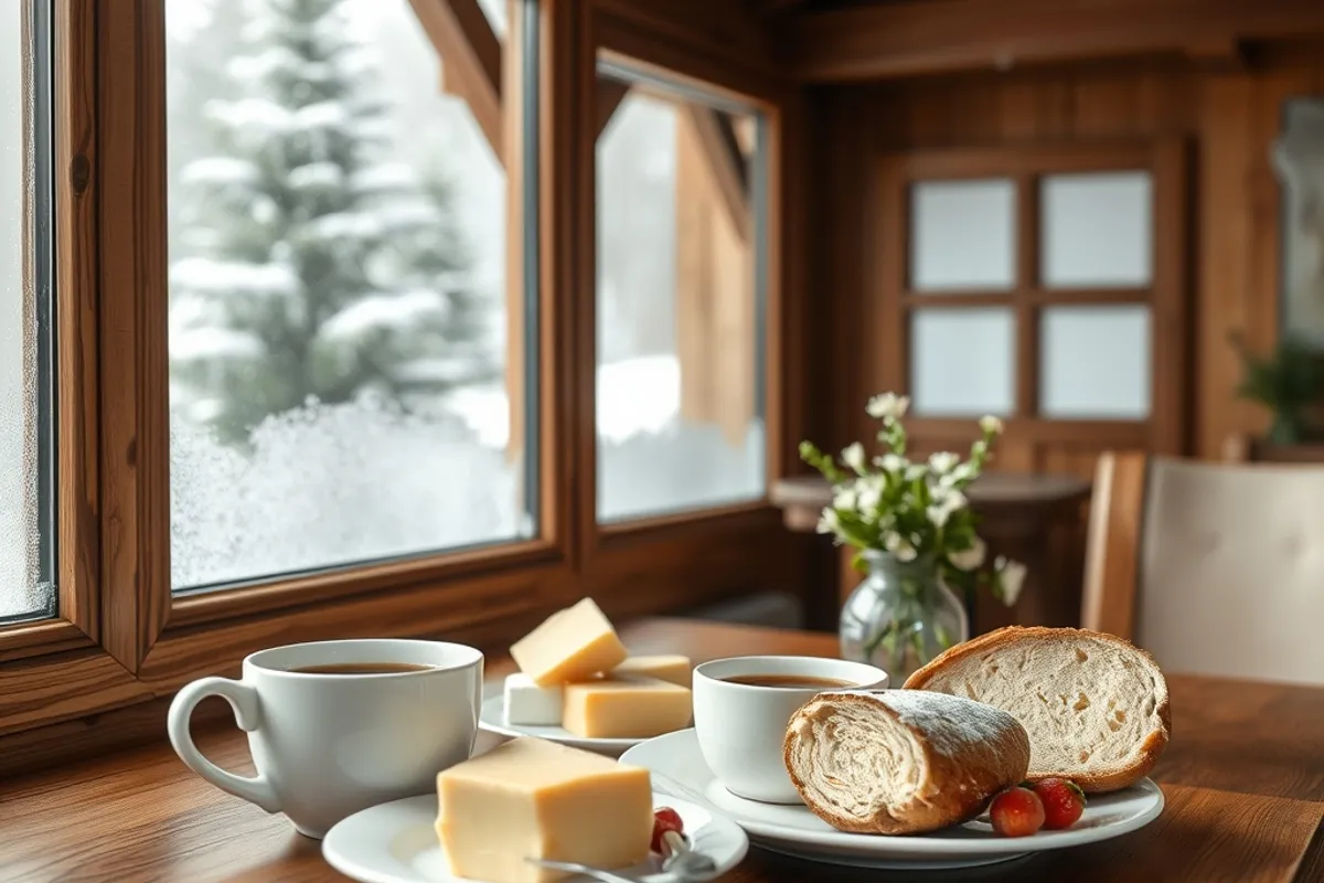 Breakfast in a chalet is part of the stay; check whether it is included before you compare rates.
