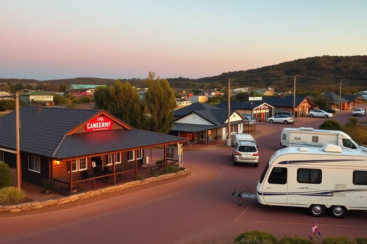 Small towns, a pub and a caravan park: the Coral Coast rhythm.