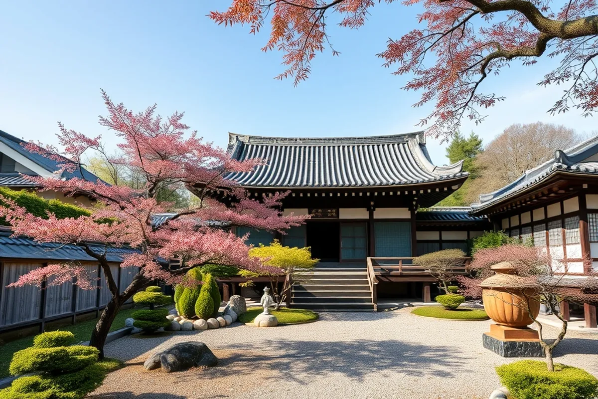 A small temple garden is often quieter than the famous one next door.