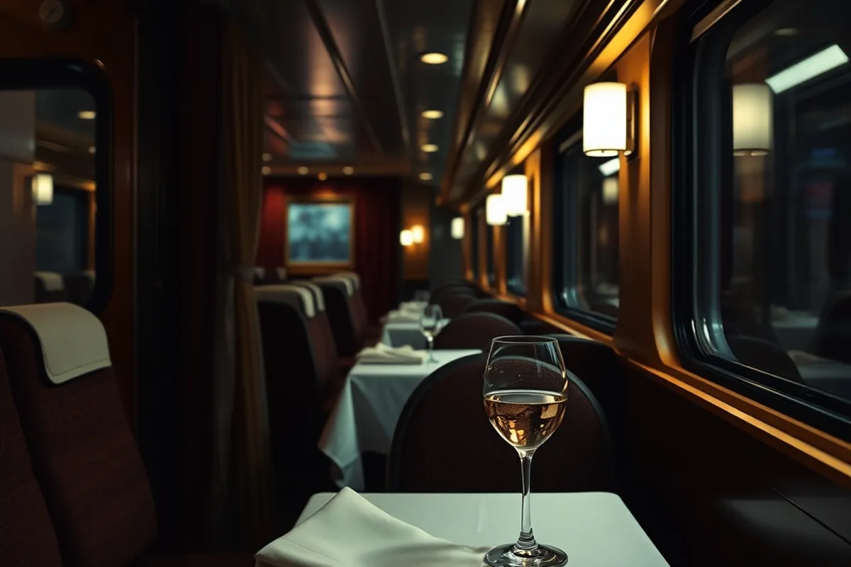A glass in the dining car is the civilized part of a night on the rails.