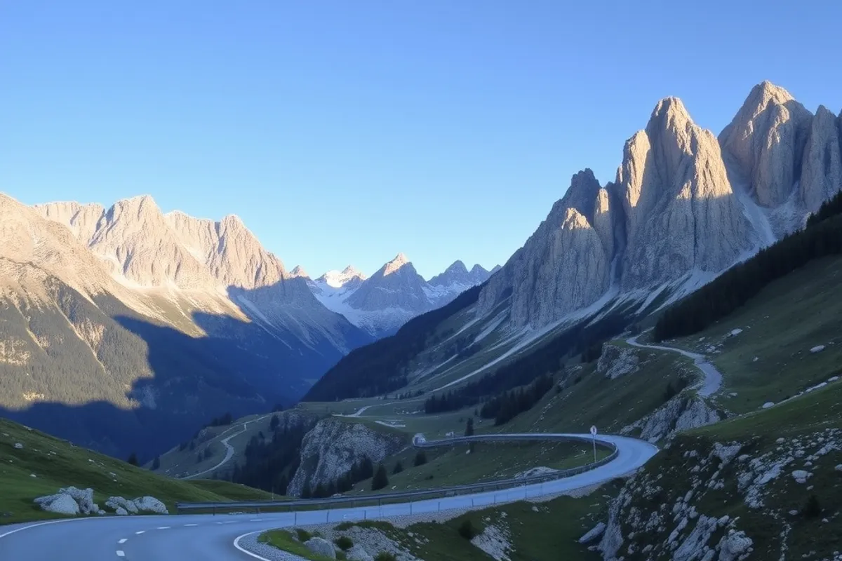 The Vrsic pass is the drive that connects the lakes to the Soca valley.